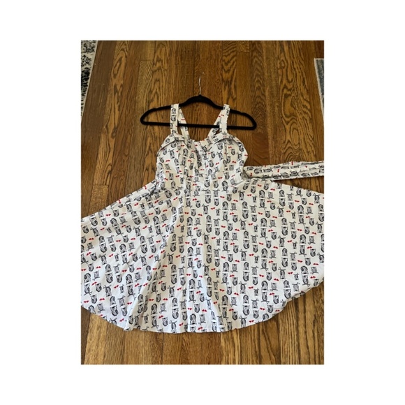 Novelty pin up rockabilly owls hearts swing dress sexy fun - Picture 3 of 4
